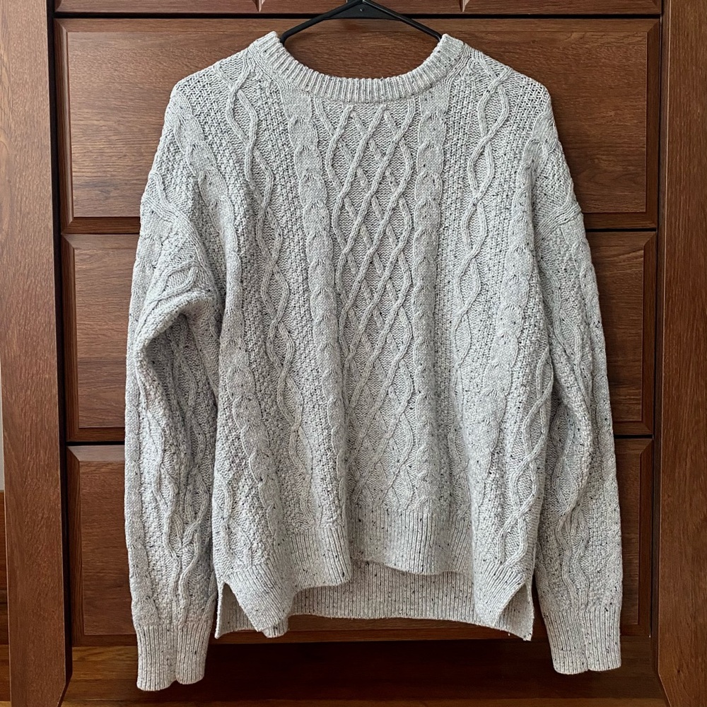 J.Crew Fisherman Cable Knit Sweater - size M